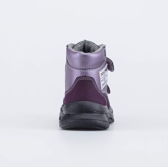 152373-32 Утепленные ботинки с липучками для девочки фиолетовый фото №5