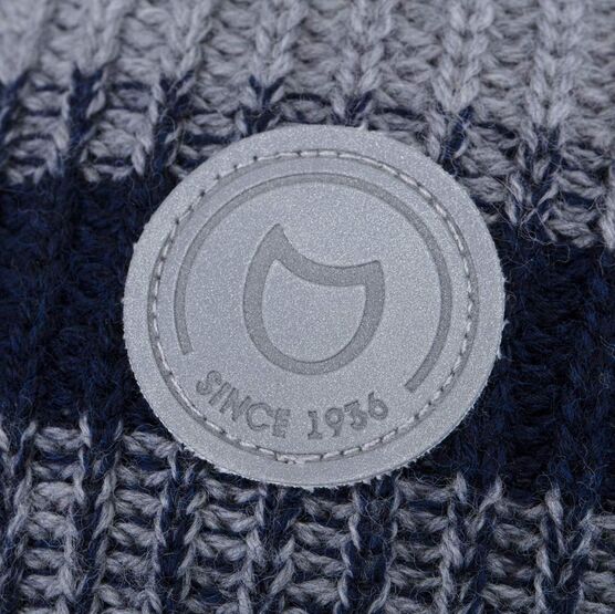 07711390-41 Зимняя шапка на завязках для мальчика для мальчики серый фото №3