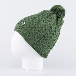 07711415-40 Теплая шапка-бини зеленая для мальчики оливковый фото №2
