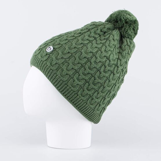 07711415-40 Теплая шапка-бини зеленая для мальчики оливковый фото №2
