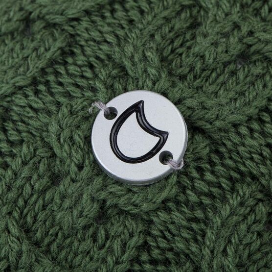 07711415-40 Теплая шапка-бини зеленая для мальчики оливковый фото №3