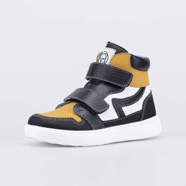 052161-33 Утепленные ботинки для первых шагов для мальчики чер-жел