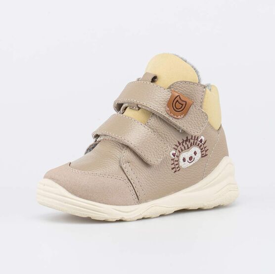 152408-31 Утепленные ботинки на весну и осень Ёжик для мальчики бежевый
