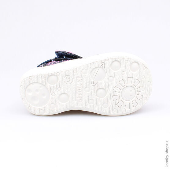 121018-12 Сандалии текстильные для мальчики син-роз фото №3