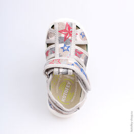 121019-11 Сандалии текстильные для мальчики серый фото №4