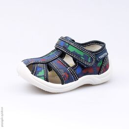 121020-11 Сандалии текстильные для мальчики светло-синий