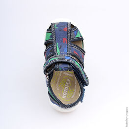 121020-11 Сандалии текстильные для мальчики светло-синий фото №4