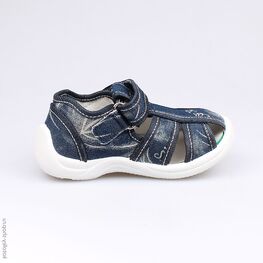 121021-11 Сандалии текстильные для мальчики светло-синий фото №2