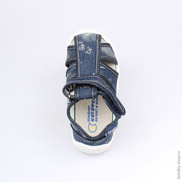 121021-11 Сандалии текстильные для мальчики светло-синий фото №4