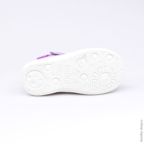 121022-11 Босоножки текстильные для девочки сиреневый фото №3