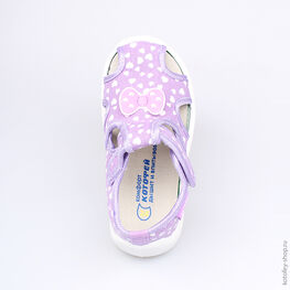 121022-11 Босоножки текстильные для девочки сиреневый фото №4