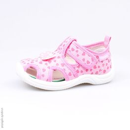 121022-12 Босоножки текстильные для девочки розовый