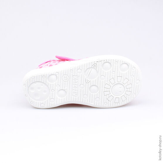 121022-12 Босоножки текстильные для девочки розовый фото №3