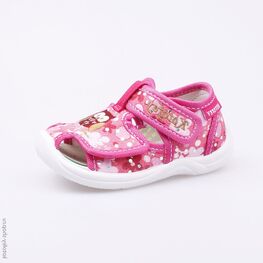 121023-12 Босоножки текстильные для девочки роз-цве