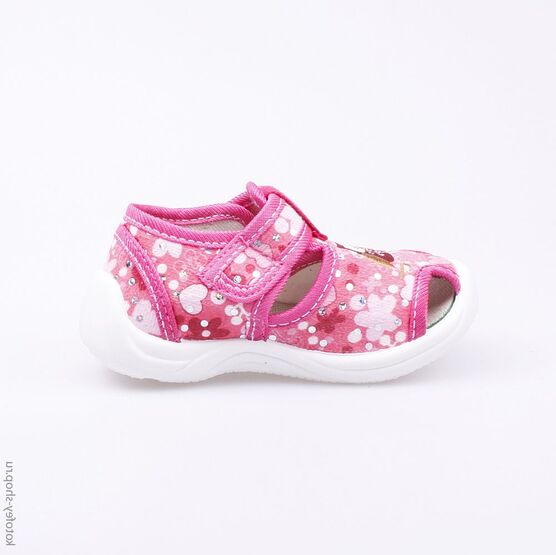 121023-12 Босоножки текстильные для девочки роз-цве фото №2