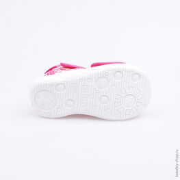 121023-12 Босоножки текстильные для девочки роз-цве фото №3