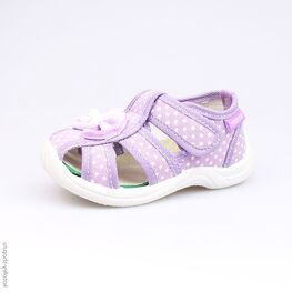 121025-12 Босоножки текстильные для девочки сиреневый