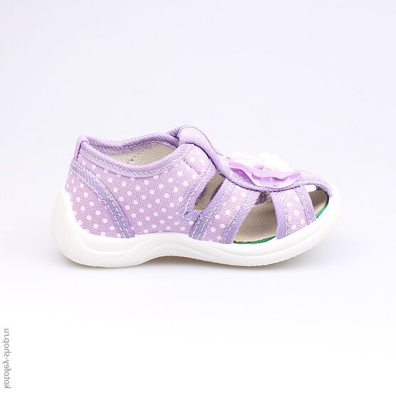 121025-12 Босоножки текстильные для девочки сиреневый фото №2