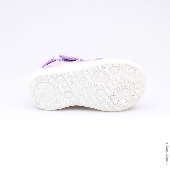 121025-12 Босоножки текстильные для девочки сиреневый фото №3