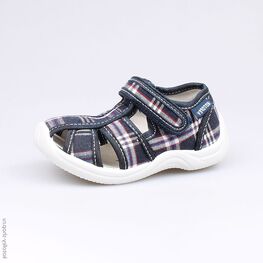 121027-12 Сандалии текстильные для мальчики светло-синий