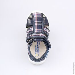 121027-12 Сандалии текстильные для мальчики светло-синий фото №4