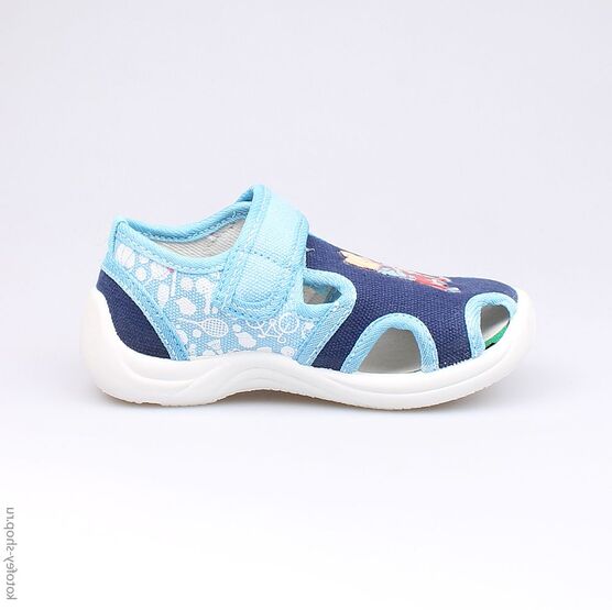 121030-11 Сандалии текстильные для мальчики светло-синий фото №2