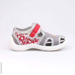 121030-12 Текстильная обувь для мальчики серый фото №2