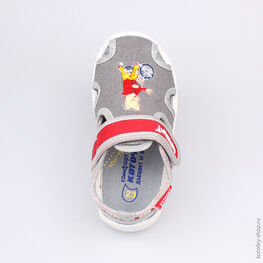 121030-12 Текстильная обувь для мальчики серый фото №4