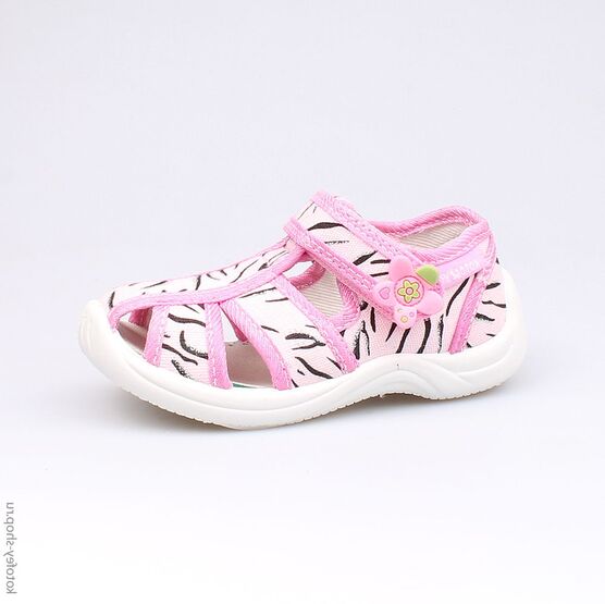 121032-11 Босоножки текстильные для девочки розовый