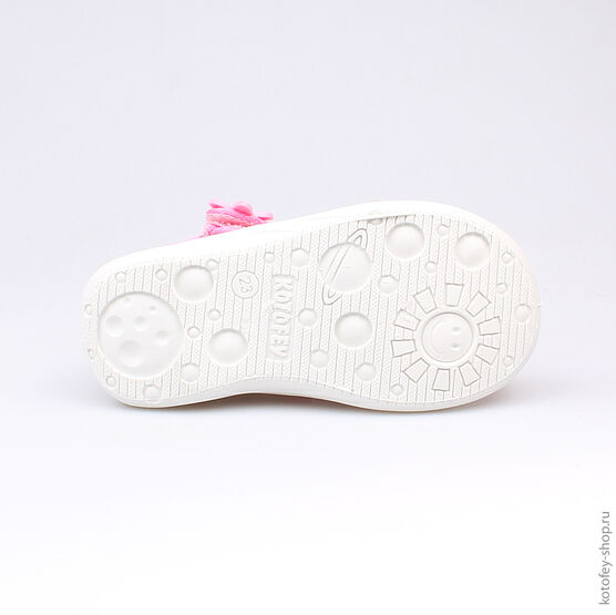 121032-11 Босоножки текстильные для девочки розовый фото №3