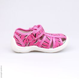 121032-12 Босоножки текстильные для девочки фуксия фото №2