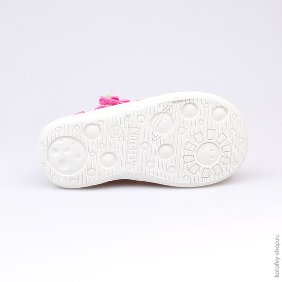 121032-12 Босоножки текстильные для девочки фуксия фото №3