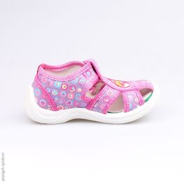 121034-11 Босоножки текстильные для девочки сир-фук фото №2