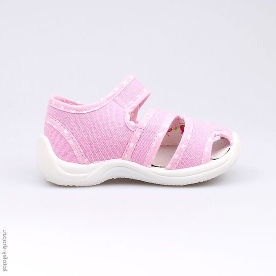 121035-11 Босоножки текстильные для девочки розовый фото №2