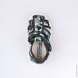 121036-12 Сандалии текстильные для мальчики светло-синий фото №4