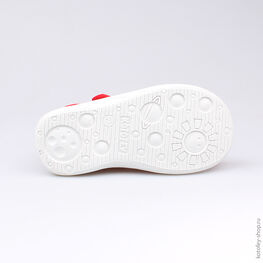 121039-13 Босоножки текстильные для девочки красный фото №3