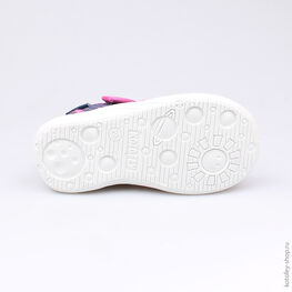 121039-14 Босоножки текстильные для девочки син-фук фото №3