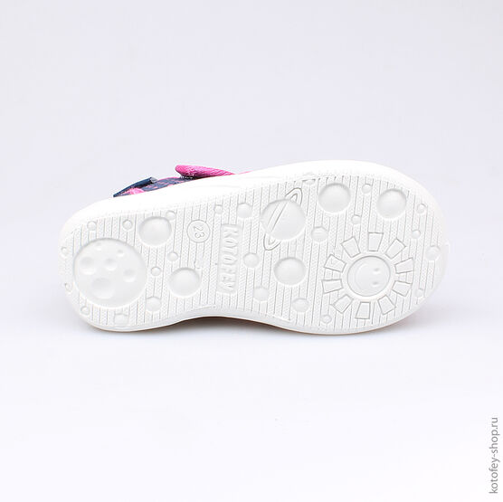 121039-14 Босоножки текстильные для девочки син-фук фото №3