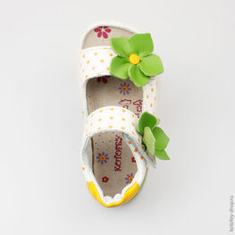 122067-22 Босоножки для девочки бел-сал фото №4