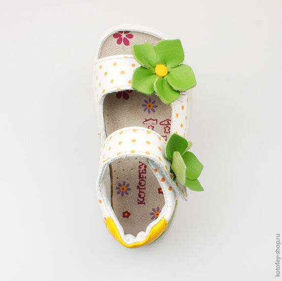 122067-22 Босоножки для девочки бел-сал фото №4