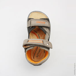 122078-21 Сандалии для мальчики чер-сер фото №4