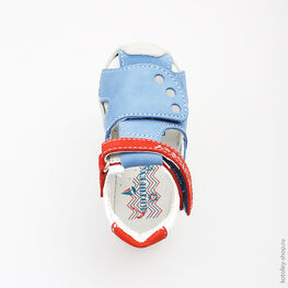 122079-21 Сандалии для мальчики син-кра фото №4