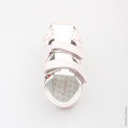 122080-21 Босоножки для девочки белый фото №4