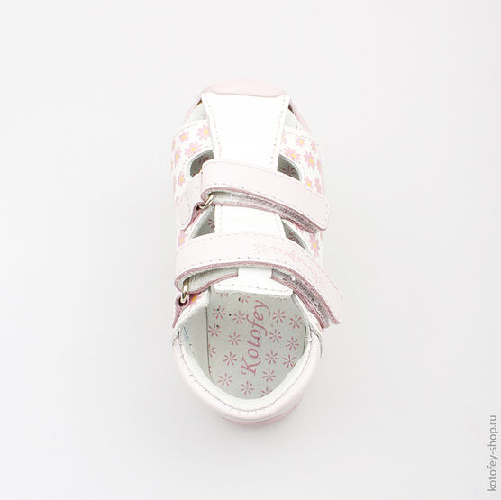 122080-21 Босоножки для девочки белый фото №4