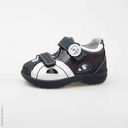 122081-21 Сандалии для мальчики син-бел