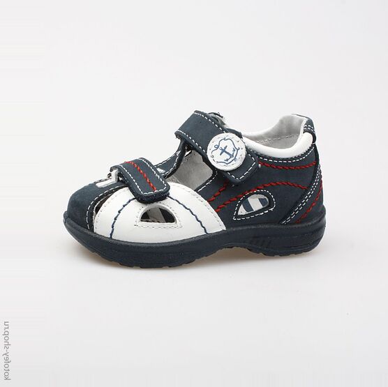 122081-21 Сандалии для мальчики син-бел