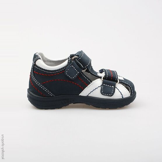 122081-21 Сандалии для мальчики син-бел фото №2
