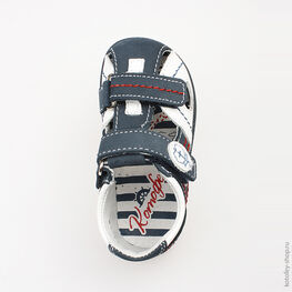 122081-21 Сандалии для мальчики син-бел фото №4