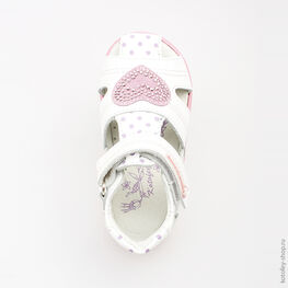 122083-21 Босоножки для девочки белый фото №4