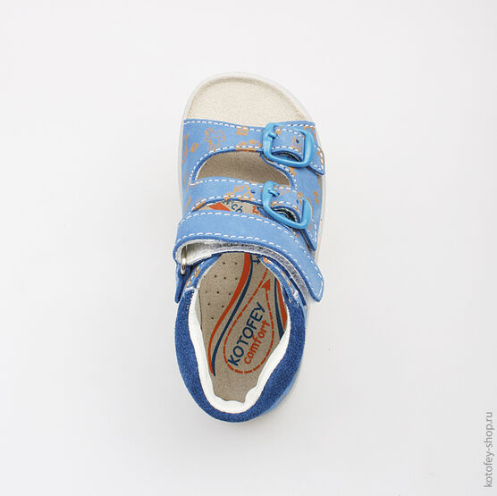122089-22 Сандалии для мальчики син-ора фото №4
